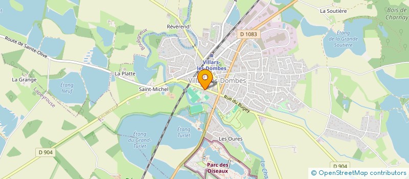 localisation de l'entreprise ASS FAMILLES RURALES CENTRE DOMBES à VILLARS-LES-DOMBES