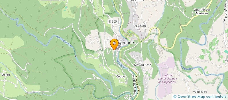 localisation de l'entreprise ASS FAMILLES RURALES INTER COMMUNALE à LARGENTIERE
