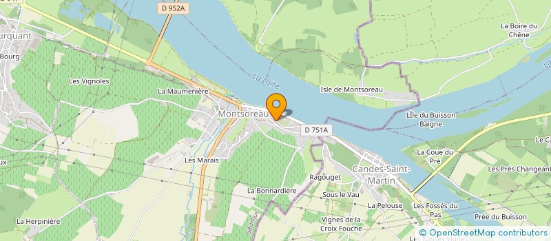 localisation de l'entreprise ASS FAMILLES RURALES LOIRE ET COTEAU à MONTSOREAU