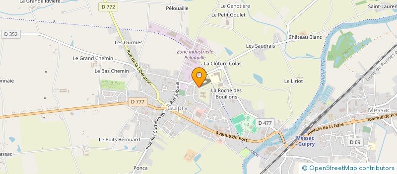 localisation de l'entreprise ASS FAMILLES RURALES MESSAC GUIPRY à GUIPRY-MESSAC