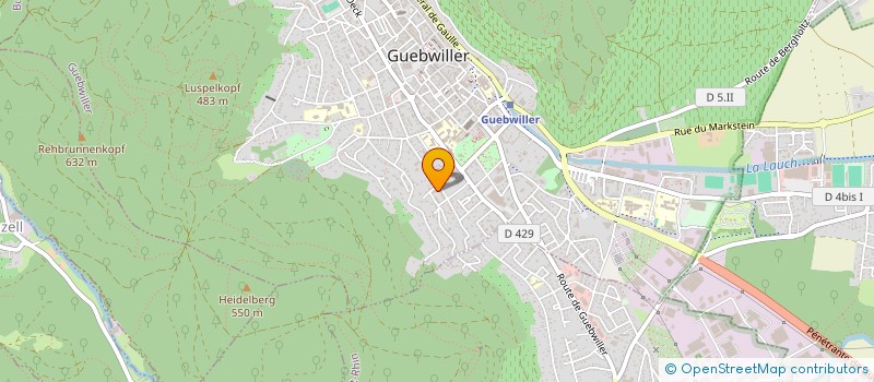 localisation de l'entreprise ASS  FC GUEBWILLER AEROBIC GYM TONIC  GUEBWILLER