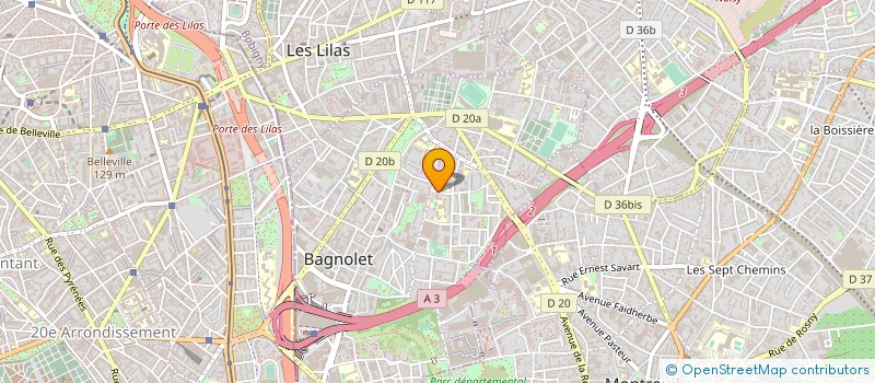 localisation de l'entreprise ASS FED ASS CORSES DE PARIS IDF à BAGNOLET