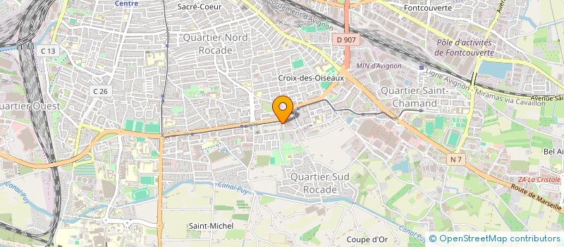 localisation de l'entreprise ASS FED DEPART CENTRE SOCIAUX VAUCLUSE à AVIGNON