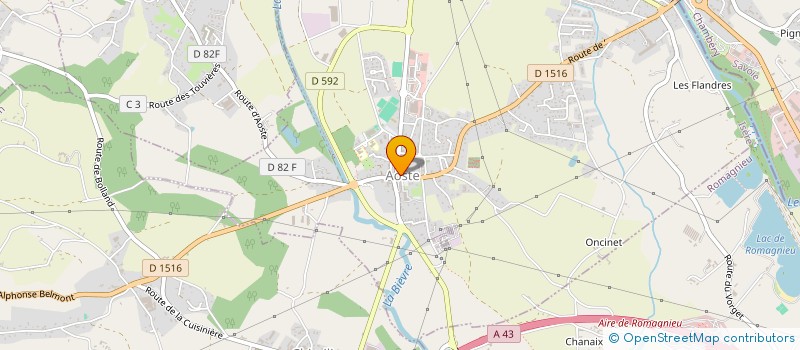 localisation de l'entreprise ASS  FEDE. CONTRE L'AUTOROUTE AMBERIEU G  SAINT-ONDRAS