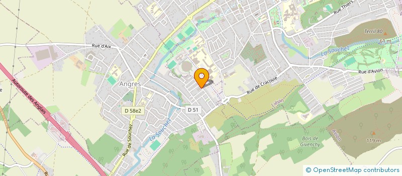 localisation de l'entreprise ASS FEDERAT SPORT & GYMN DU TRAVAIL à ANGRES