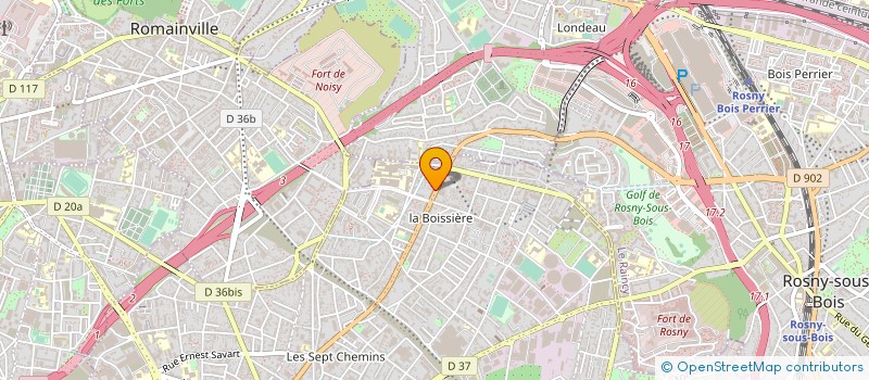 localisation de l'entreprise ASS FEMMES DE LA BOISSIERE  MONTREUIL