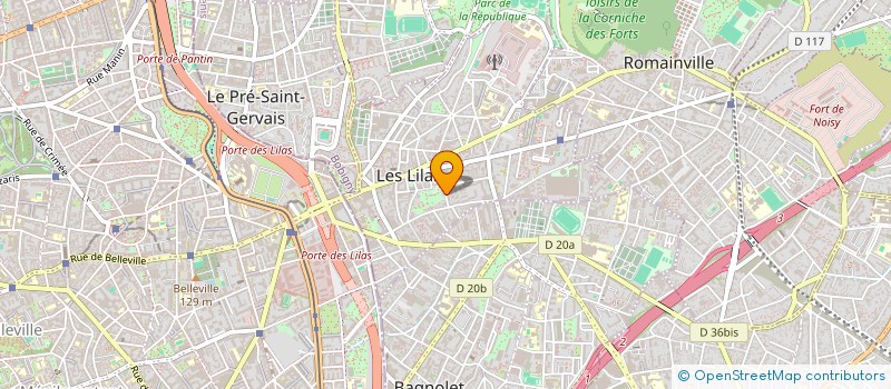 localisation de l'entreprise ASS FET'ART à LES LILAS