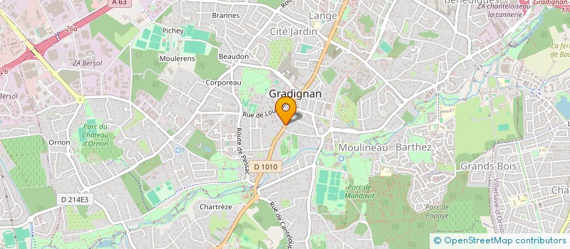 localisation de l'entreprise ASS FEU VERT à GRADIGNAN