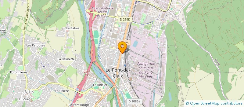 localisation de l'entreprise ASS  FIN. ELECT. JOEL CHAPRON  LE PONT-DE-CLAIX