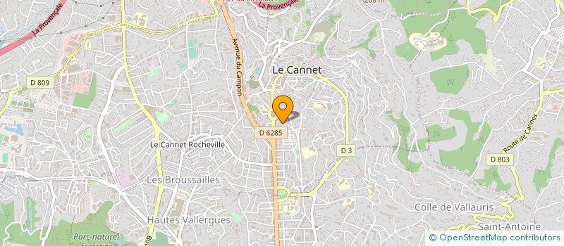 localisation de l'entreprise ASS FINANCE CAMP LEGISLATIVE P BACHELET à LE CANNET