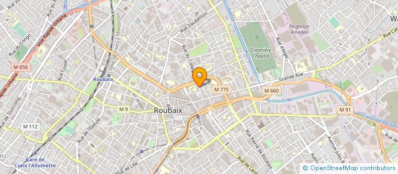 localisation de l'entreprise ASS FINANCE CAMPAGNE ELECTORAL J. MINARD à ROUBAIX