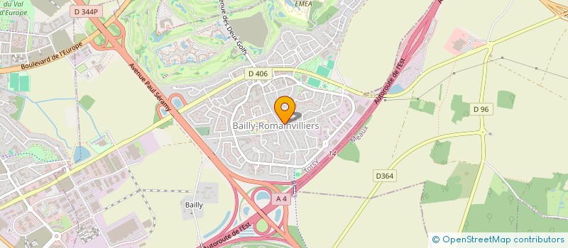 localisation de l'entreprise ASS FONCIERE DE BAILLY ROMAINVILLIERS  BAILLY-ROMAINVILLIERS