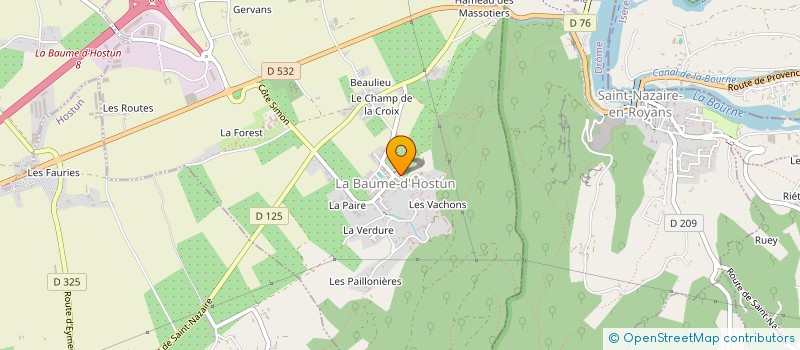localisation de l'entreprise ASS FONCIERE DE LA BAUME D HOSTUN à LA BAUME D'HOSTUN