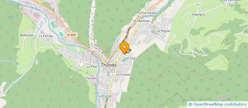 localisation de l'entreprise ASS FONCIERE PASTORALE AUTORI BEAUREGARD  THONES