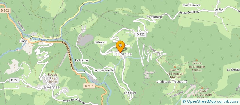 localisation de l'entreprise ASS FONCIERE PASTORALE FORCLAZ LA BAUME  LA FORCLAZ