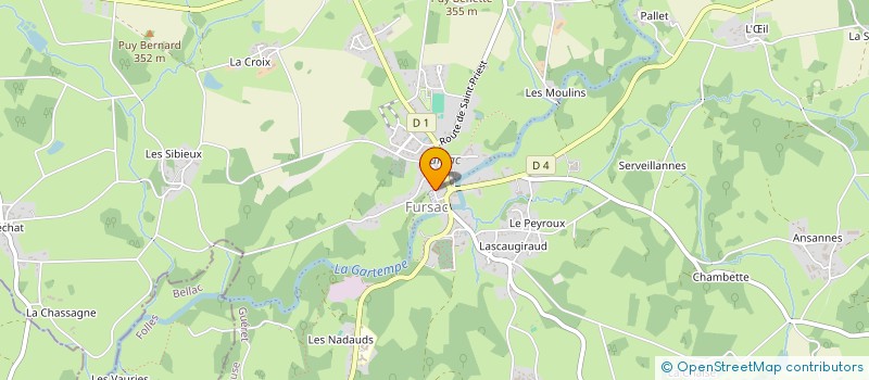 localisation de l'entreprise ASS FONCIERE REMEMB ST ETIENNE FURSAC à FURSAC