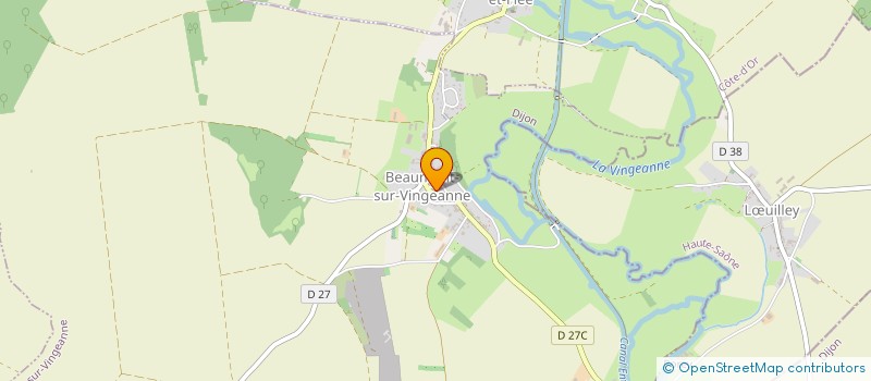 localisation de l'entreprise ASS FONCIERE REMEMBREMENT BEAUMONT SUR VINGEANNE  BEAUMONT-SUR-VINGEANNE