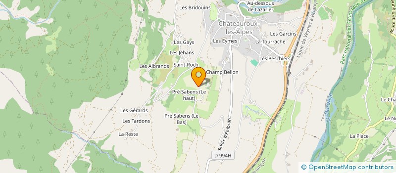 localisation de l'entreprise ASS FONCIERE REMEMBREMENT DE CHATEAUROUX  CHATEAUROUX-LES-ALPES