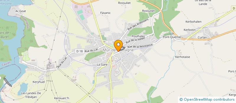 localisation de l'entreprise ASS FONCIERE REMEMBREMENT SAINT GUEN à GUERLEDAN
