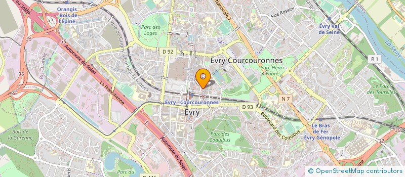 localisation de l'entreprise ASS FONCIERE URBAINE LIBRE QUAR PASSAGES à EVRY-COURCOURONNES