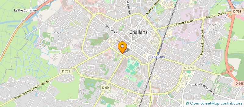 localisation de l'entreprise ASS FONCIERE URBAINE QUARTIER BARRENIES à CHALLANS
