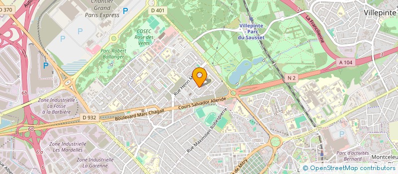 localisation de l'entreprise ASS FOOT CLUB PORTUGAIS à AULNAY-SOUS-BOIS