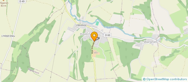 localisation de l'entreprise ASS FOOT + EN PICARDIE  HAVERNAS