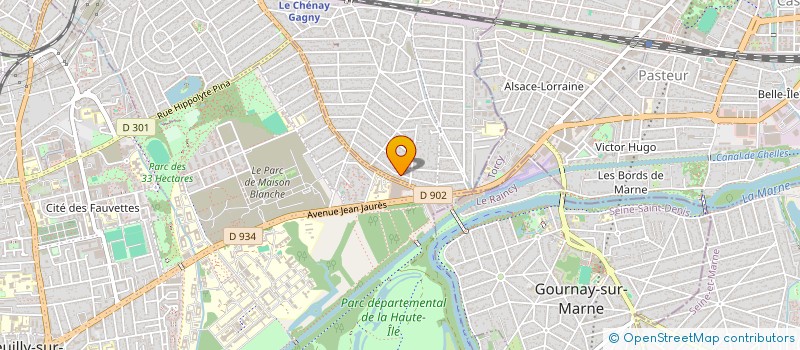 localisation de l'entreprise ASS FOOTBALL CLUB LA PORTUGAISE PORTO  GAGNY