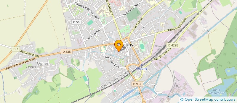 localisation de l'entreprise ASS FORCE OUVRIERE DES VIEUX TRAVAILLEURS DE CHAUNY ET ENVIRONS  CHAUNY