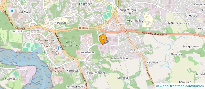 localisation de l'entreprise ASS FORCOMEX OUEST à QUIMPER