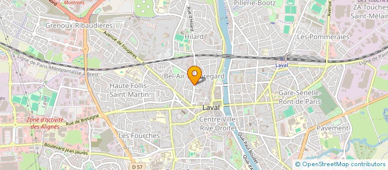 localisation de l'entreprise ASS FORMA PROFES ENSEIGNE CATHO MAYENNE à LAVAL