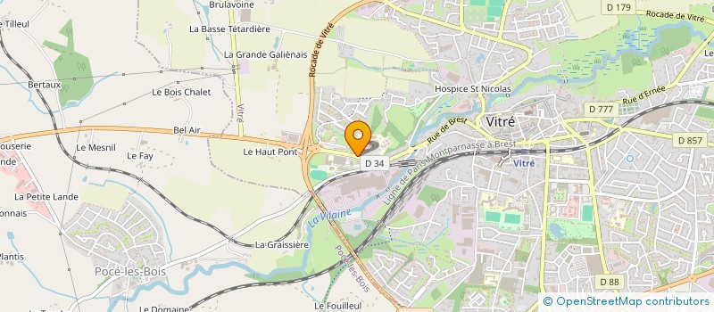 localisation de l'entreprise ASS FORMAT MEDICALE CONTINUE PAYS VITRE  VITRE