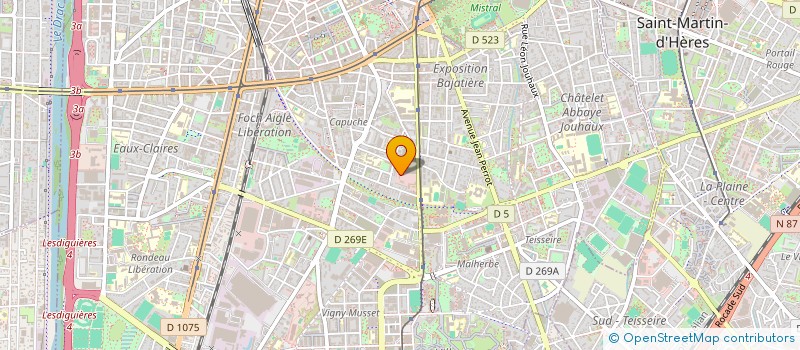 localisation de l'entreprise ASS FORMATEURS HISTORIENS GEOGRAPHE IUFM  GRENOBLE