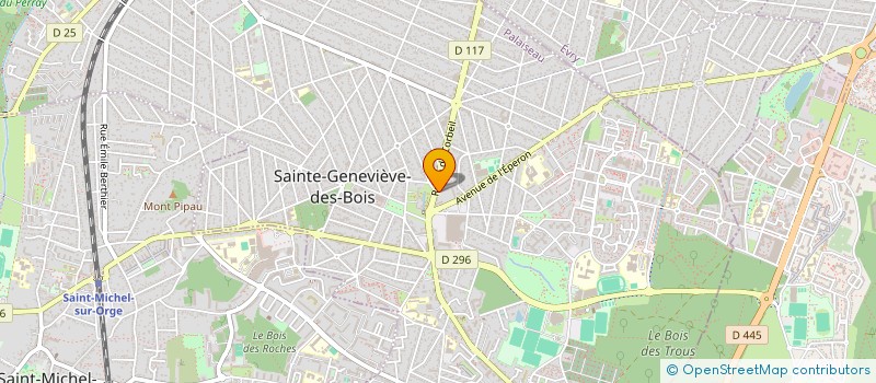 localisation de l'entreprise ASS FORMATEURS SPECIALISE TRAVAIL MANUEL à SAINTE-GENEVIEVE-DES-BOIS