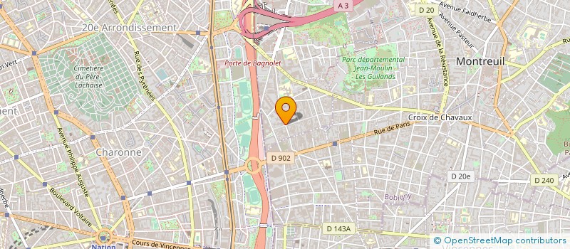 localisation de l'entreprise ASS FORMATION CONS PRUD'HOMMES SALARIES à BAGNOLET