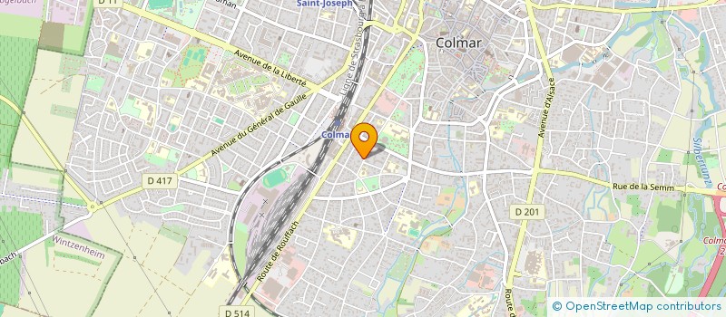 localisation de l'entreprise ASS FORMATION CONT PEDIATRES HAUT RHIN  COLMAR