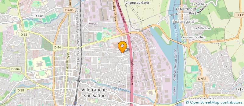 localisation de l'entreprise ASS FORMATION EN COMPTE ET INFORMATIQUE  VILLEFRANCHE-SUR-SAONE