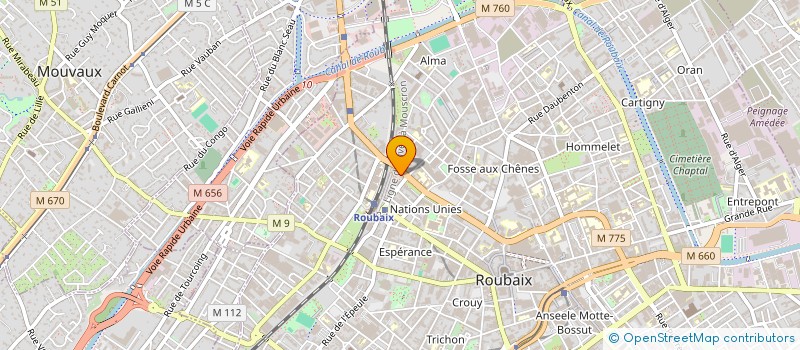 localisation de l'entreprise ASS FORMATION MANAGEMENT DE DISTRIBUTION à ROUBAIX