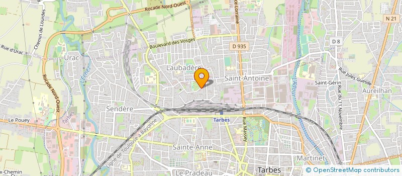 localisation de l'entreprise ASS FORMATION MEDICALE CONTINUE GENERA  TARBES