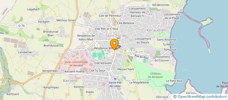 localisation de l'entreprise ASS FORMATION PROF ADULTES ND KREISKER à SAINT-POL-DE-LEON