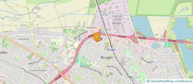 localisation de l'entreprise ASS FORMATION PROF INDUSTRIE SUD OUEST  BRUGES