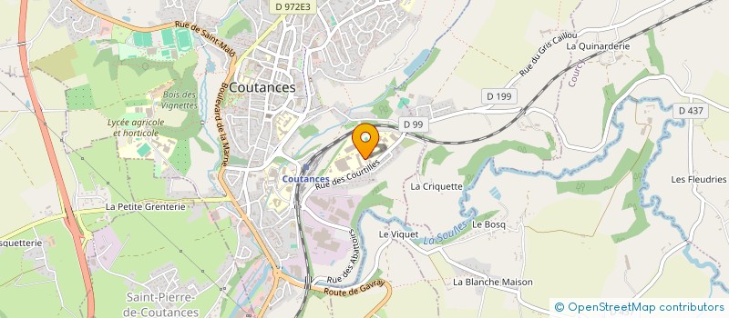 localisation de l'entreprise ASS FORMATION PROFES BAT ET TRAV PUBLICS  COUTANCES