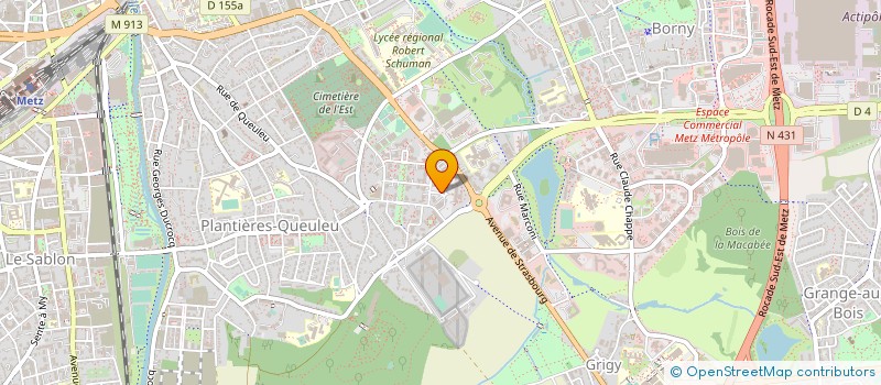 localisation de l'entreprise ASS FORMATION PROFESS BAT TP à METZ