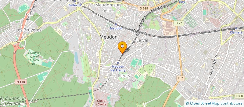 localisation de l'entreprise ASS FORUM ETUDE RECHE MECAN APPLI...  MEUDON