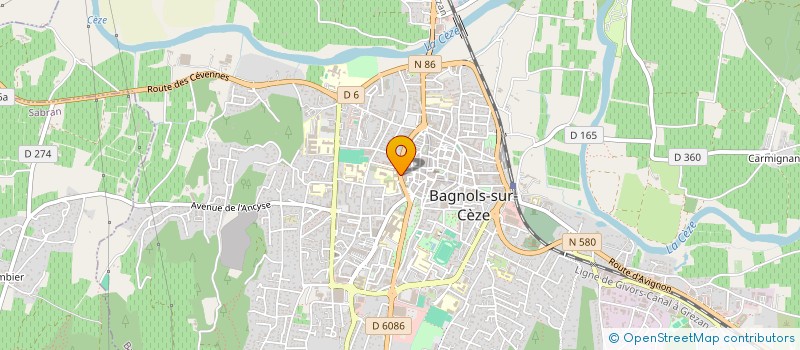 localisation de l'entreprise ASS FOYER COOP CULTUREL LYCEE G PHILIPPE  BAGNOLS-SUR-CEZE