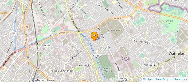 localisation de l'entreprise ASS FOYER LAIC DE JEUNES à ROUBAIX