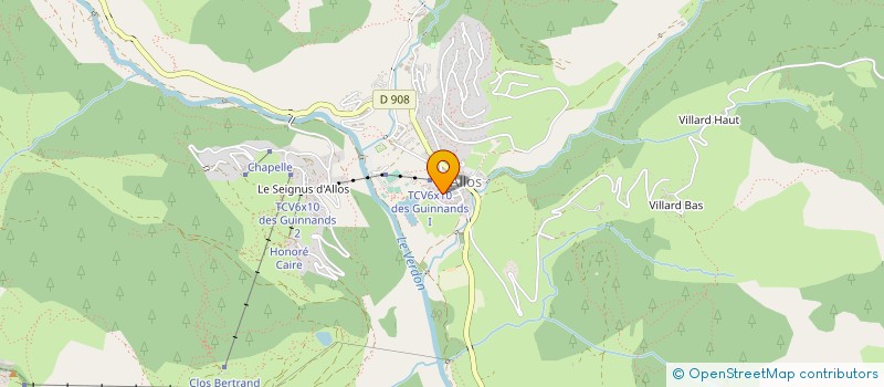 localisation de l'entreprise ASS FOYER RURAL à ALLOS