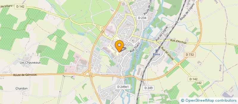 localisation de l'entreprise ASS FRANCAISE DES PREMIERS SECOURS DE LA CHARENTE MARITIME à PONS