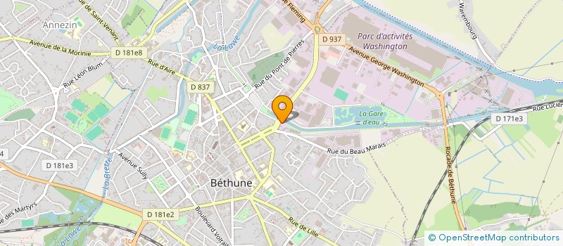 localisation de l'entreprise ASS FRANCAISE POUR L'ACCOMPAGNEMENT DES PATIENTS ACCIDENTES PAS DE CALAIS à BETHUNE