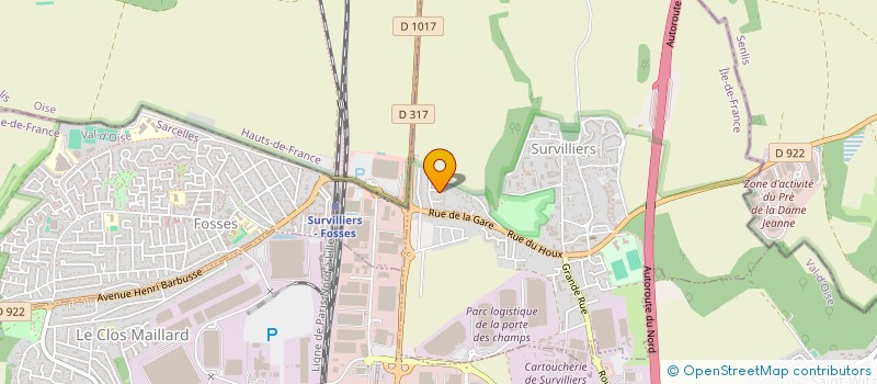 localisation de l'entreprise ASS FRANCE AFRIQUE SYNERGIE AU DEVELLOPPEMENT DURABLE à SURVILLIERS